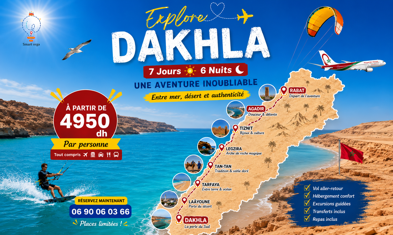 Explorez Dakhla : Un Voyage Inoubliable entre Océan, Désert et Aventure