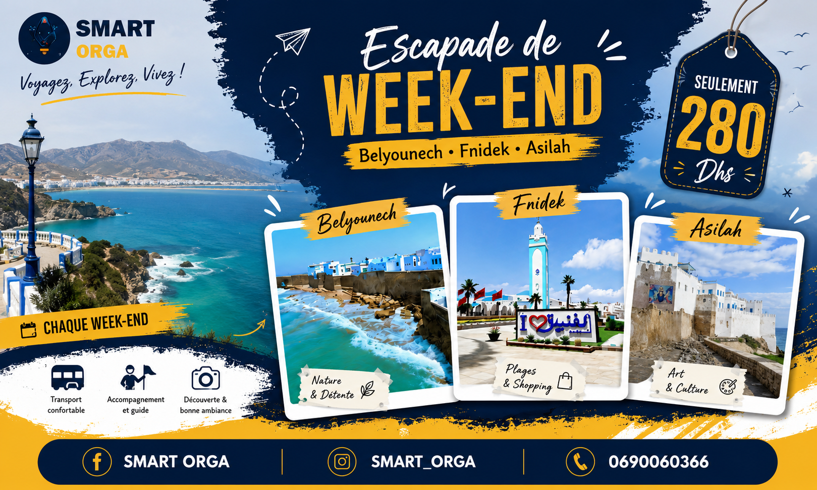 Belyounech, Fnidek & Asilah 2 Jours : Une Aventure Inoubliable 