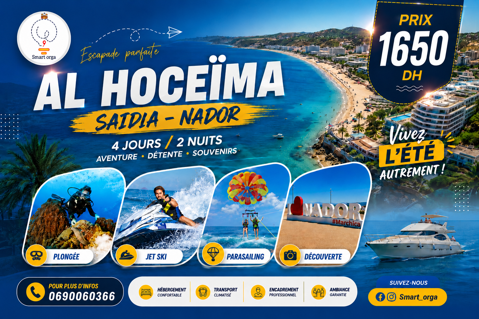 🌙✨Hoceima - Nador - Essaidia 4 jours✨🏝️ 
