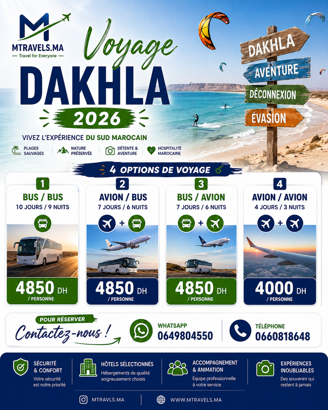 dakhla A/R par avion ✈️