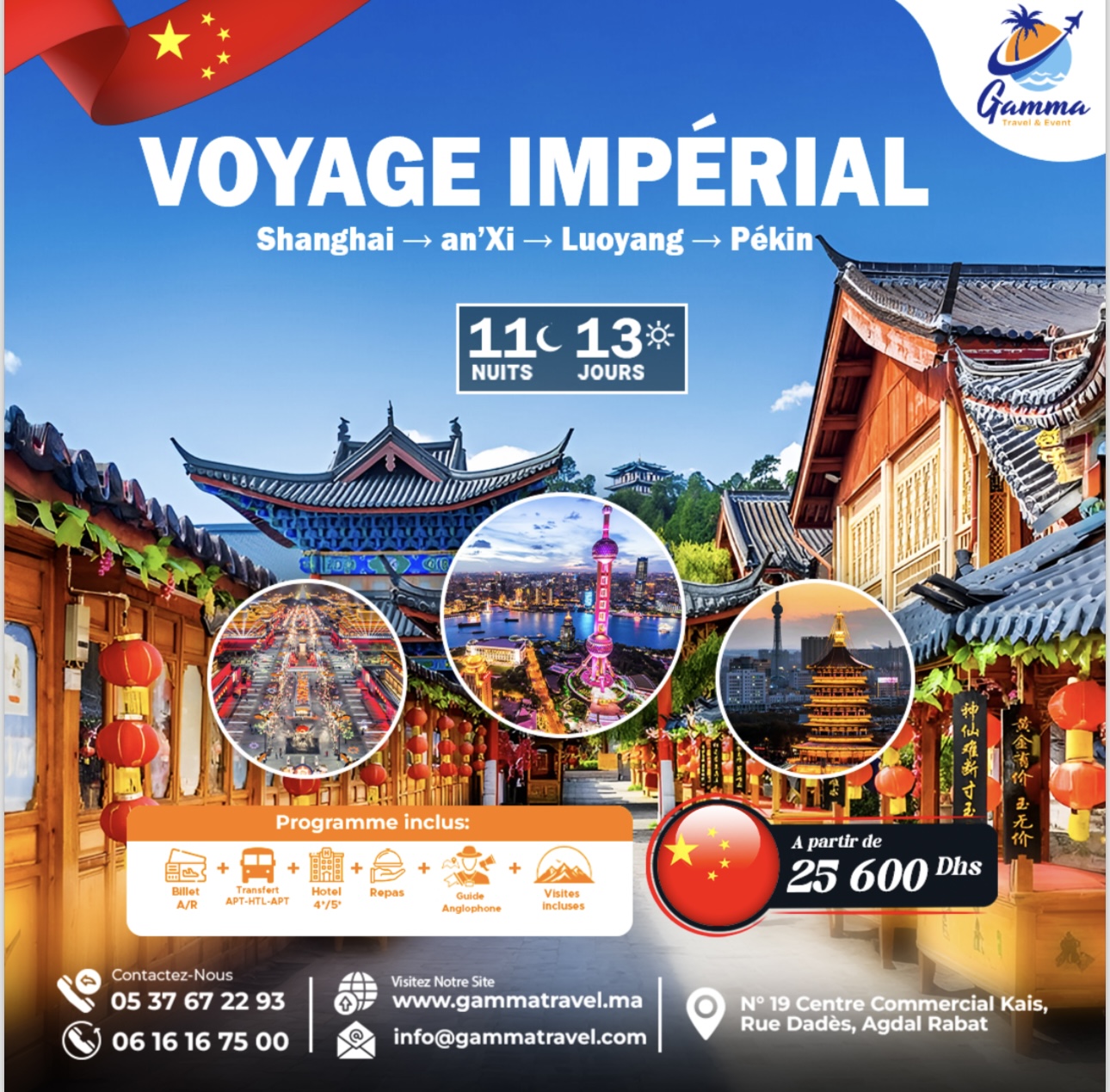 VOYAGE IMPÉRIAL Shanghai → an'Xi → Luoyang → Pékin