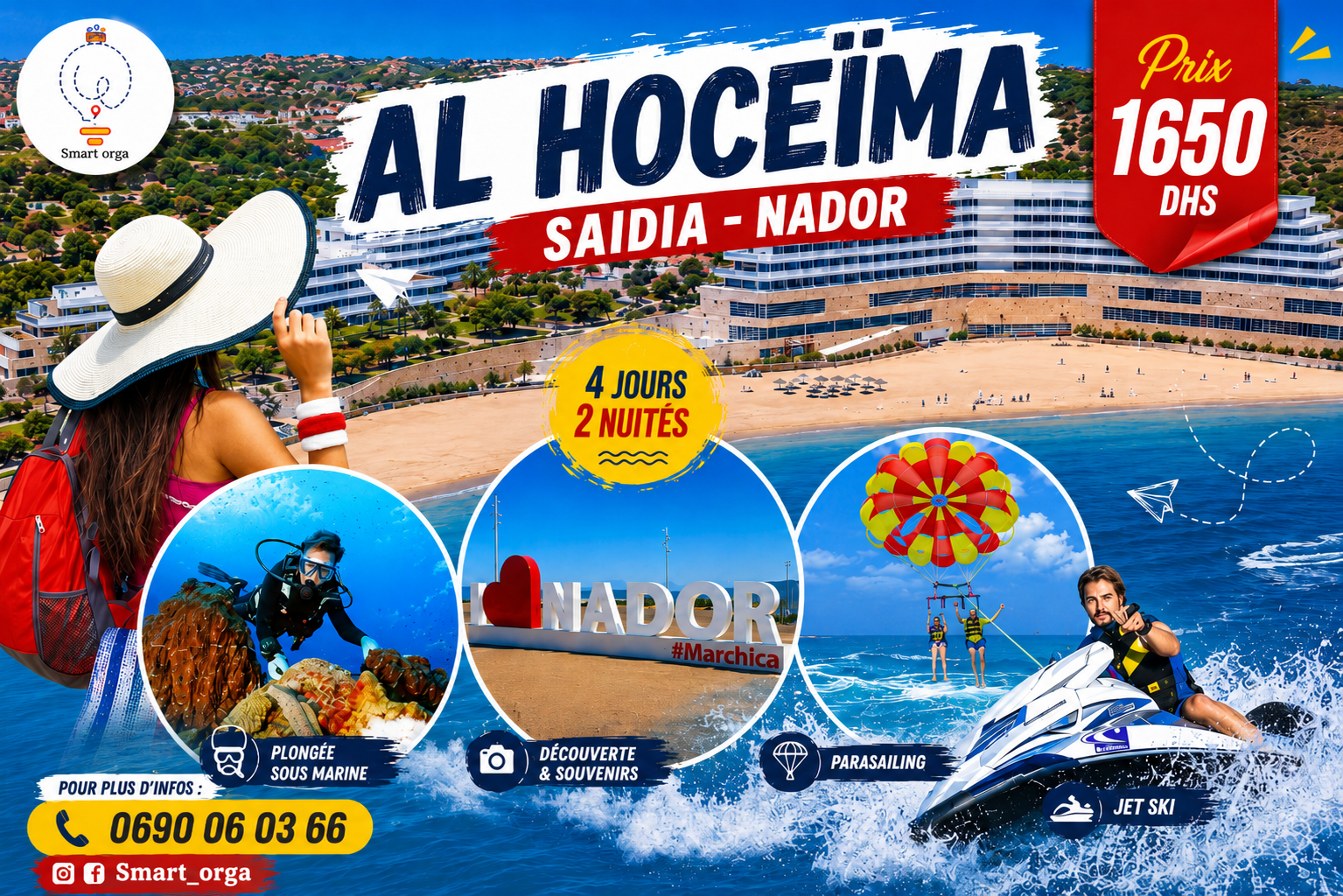 🌊 HOCEIMA • NADOR • SAÏDIA 🌴 ✨ 4 Jours d'Évasion entre Mer, Soleil & Aventure ✨