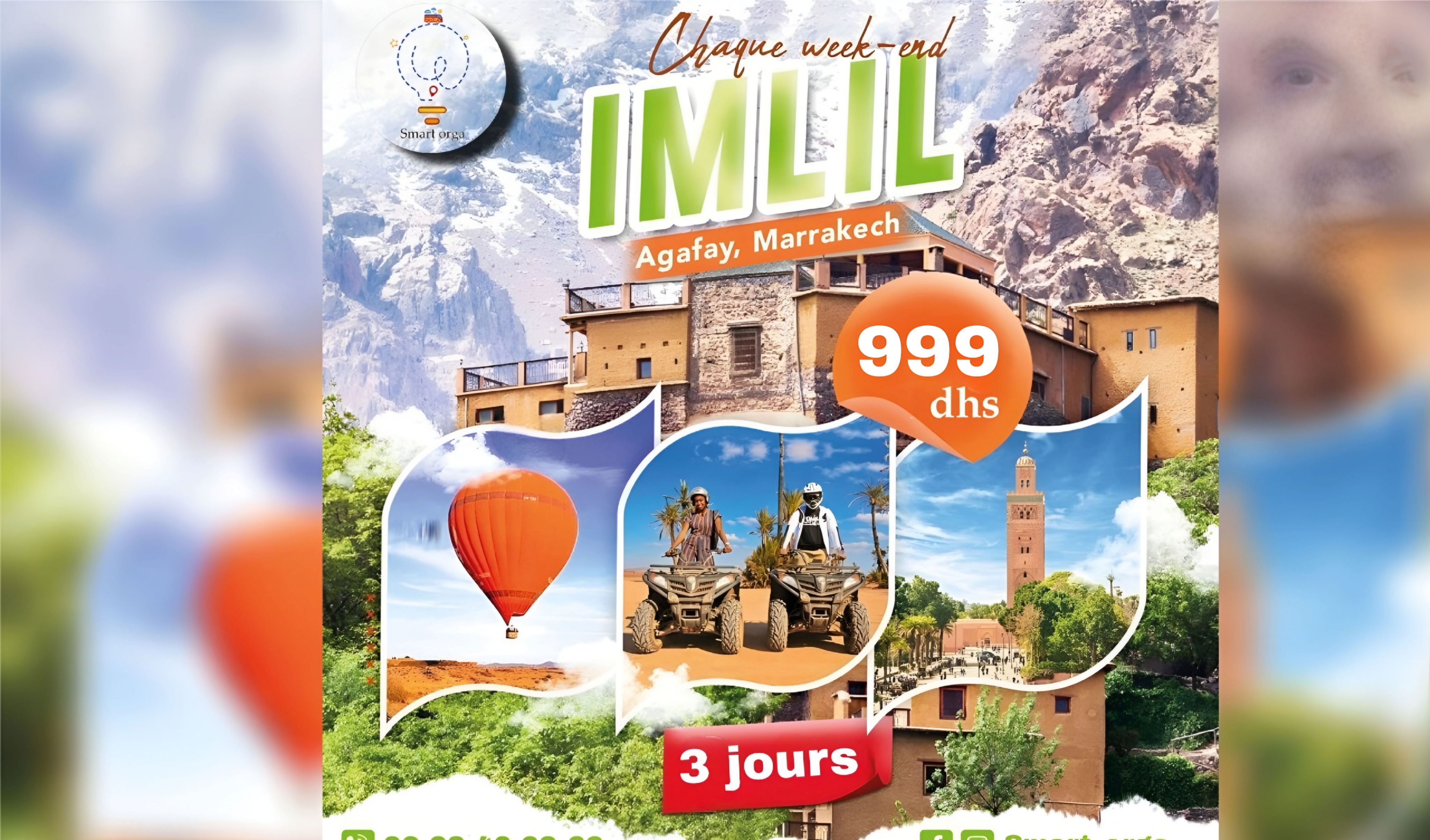 Voyage de Luxe à Imlil – Marrakech – Agafay & Montgolfière 🏜✨ 3 Jours de Rêve entre Nature et Aventure !