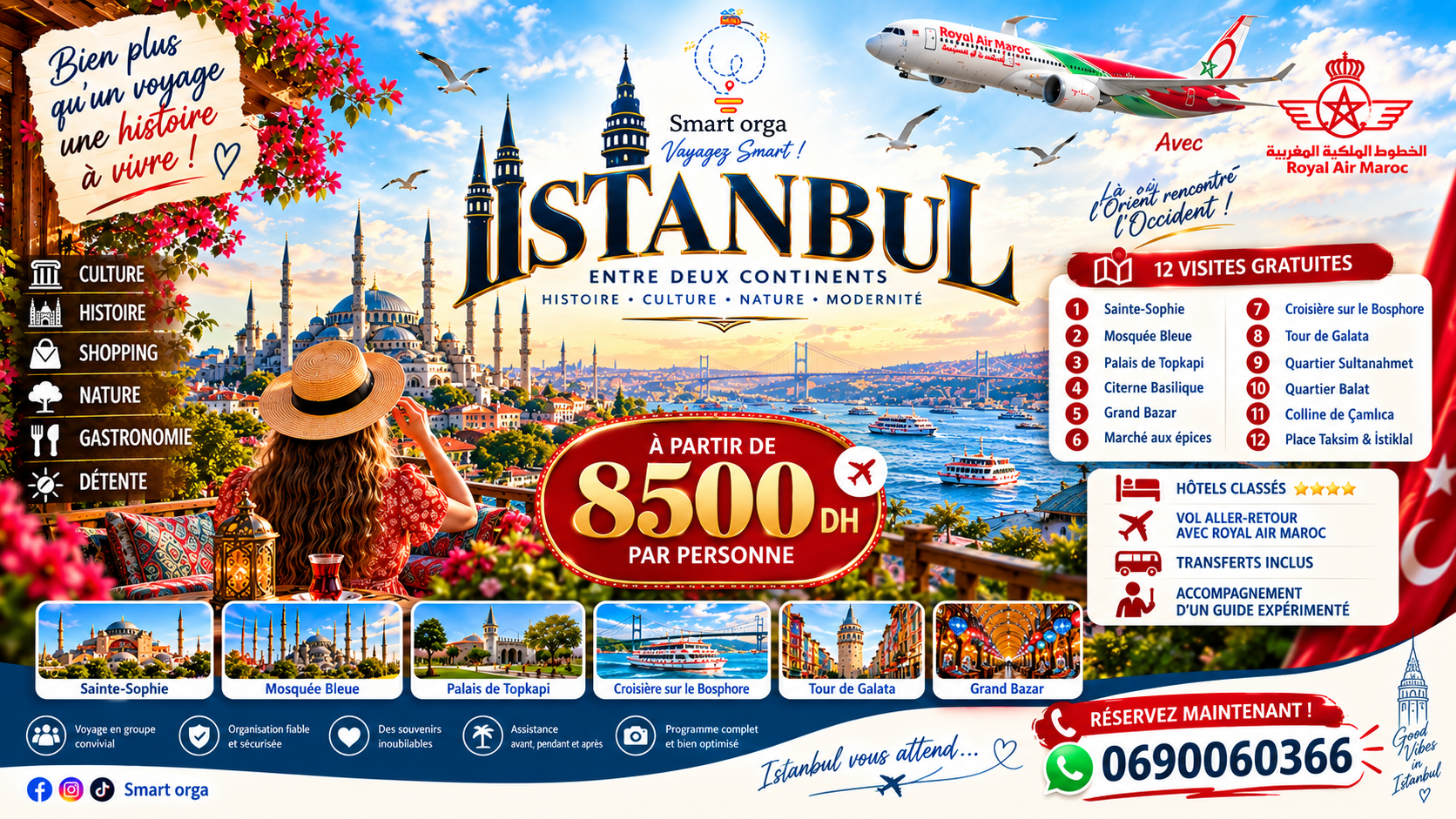 ✨ ÉVASION À ISTANBUL 🇹🇷 — ENTRE HISTOIRE, BOSPHORE & DÉCOUVERTE ✨