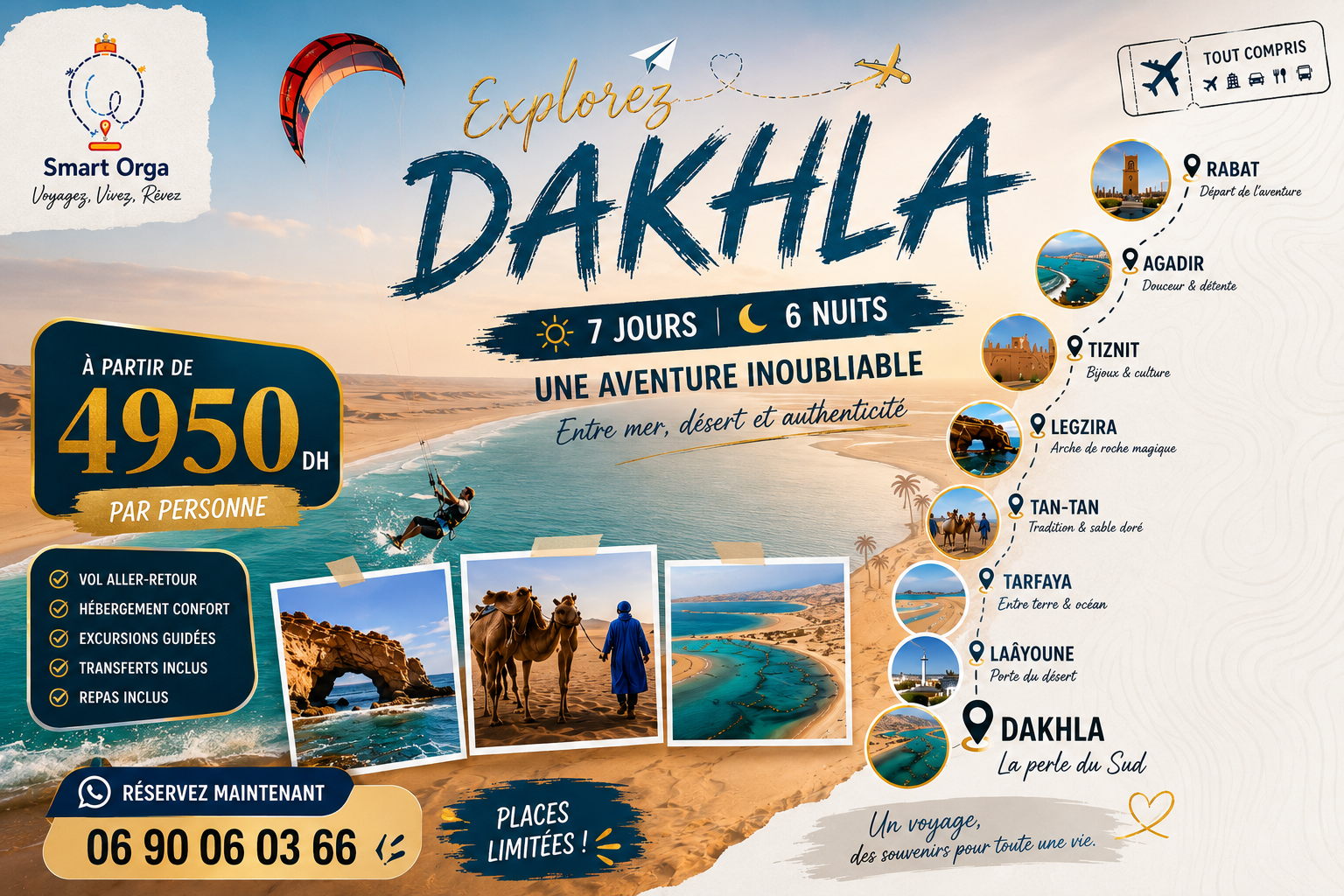 EXPLOREZ DAKHLA: L'Aventure Commence Là où le Maroc Devient Magique