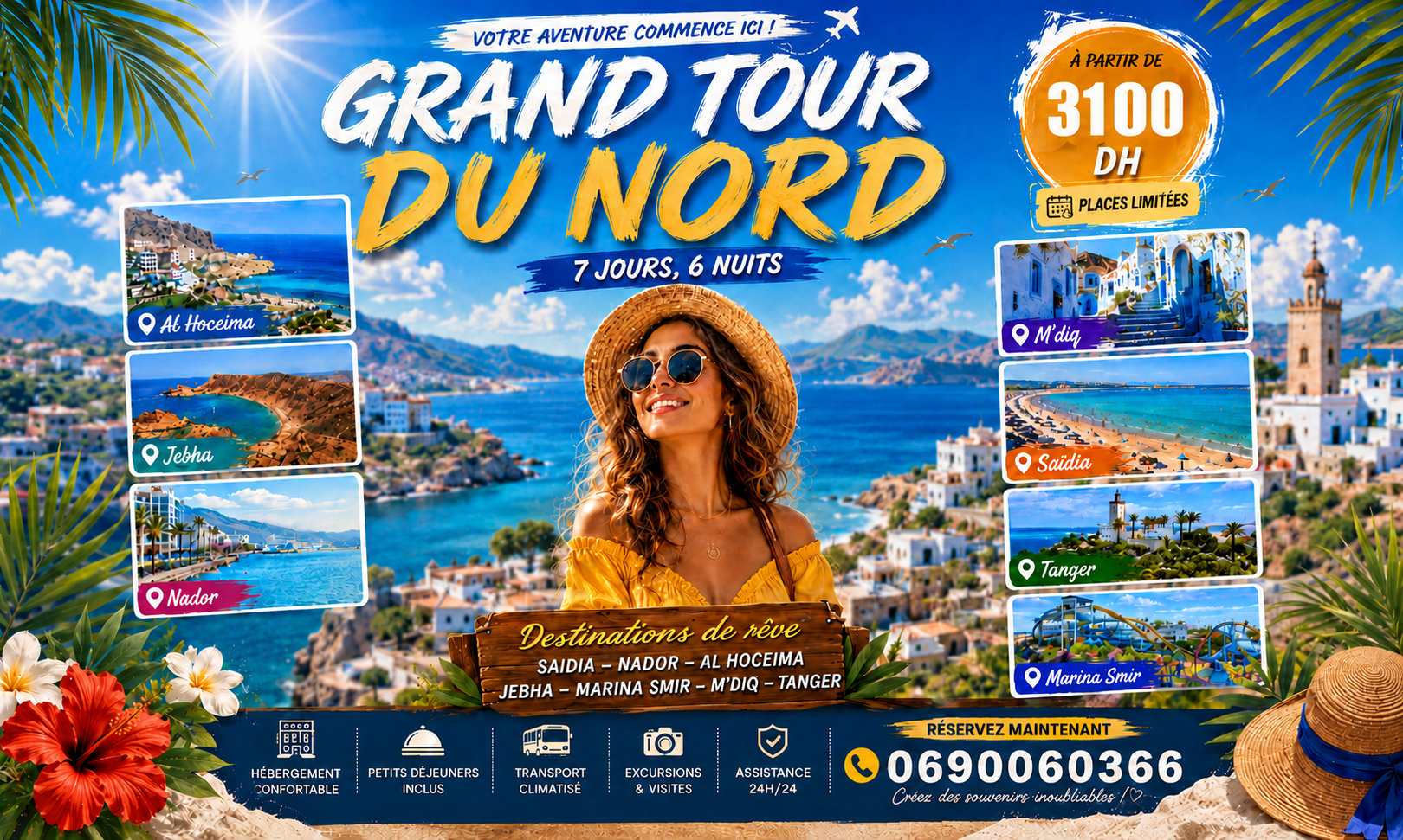 TOUR DU NORD 6J/5N 🇲🇦🌊 De la Méditerranée à l’Atlantique : Une Aventure Inoubliable ✨