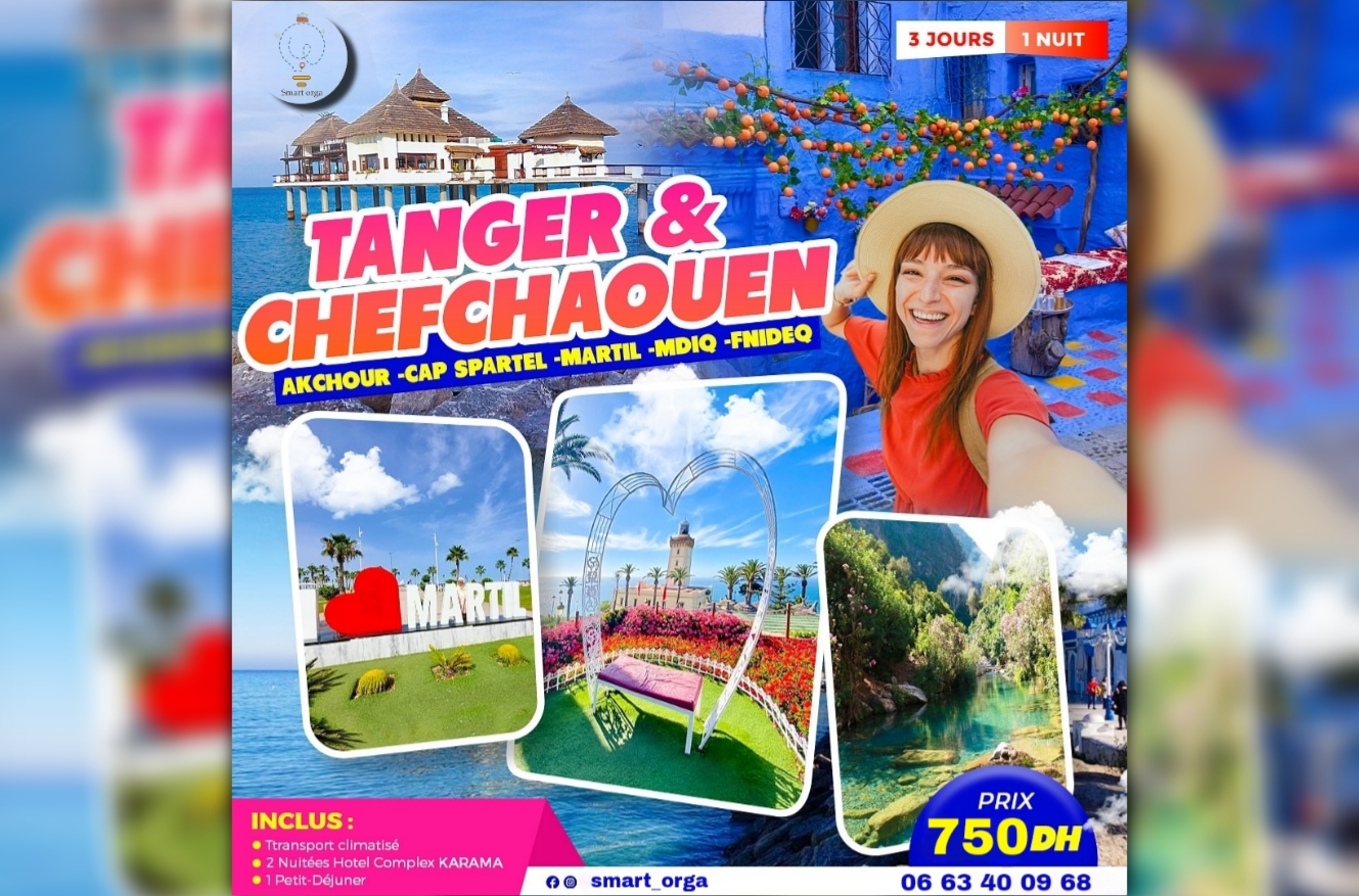 Évasion Nordique: Chefchaouen - Akchour - Martil - Tanger