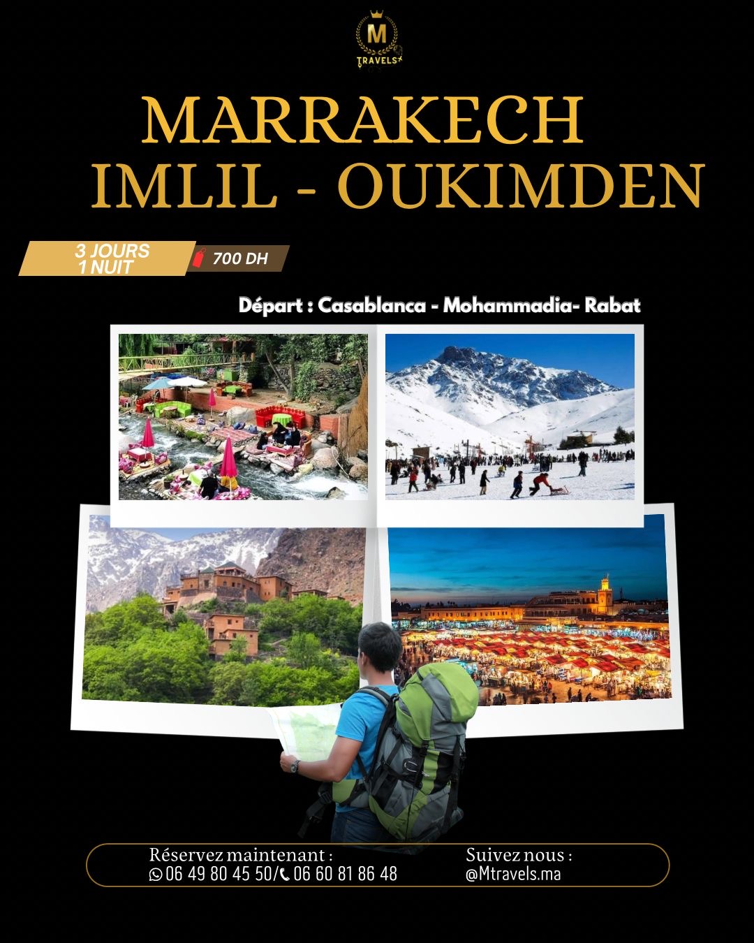 ‎عشاق الثلوج و التزحلق و الطبيعة مرحبا بكم معنا إلى ‎أوكيمدن ⛄️ أمليل 🏔️ مراكش 🌴 الموري – كواد 🏍️