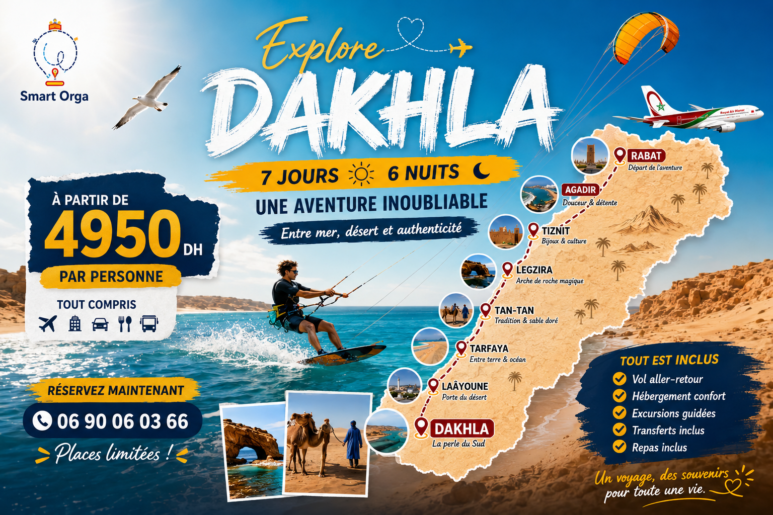 EXPLOREZ DAKHLA : Là où l'Océan rencontre le Désert